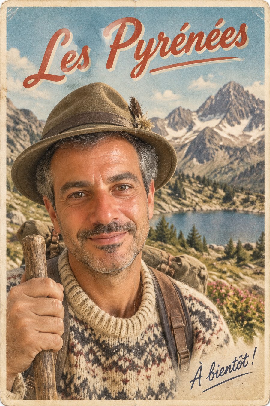 Cartolina retrò I Pirenei